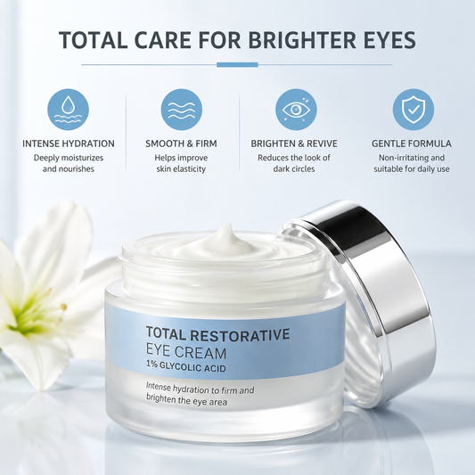 Restorative Eye Cream with Glycolic Acid – Hydrating & Smooth-Look Daily Care