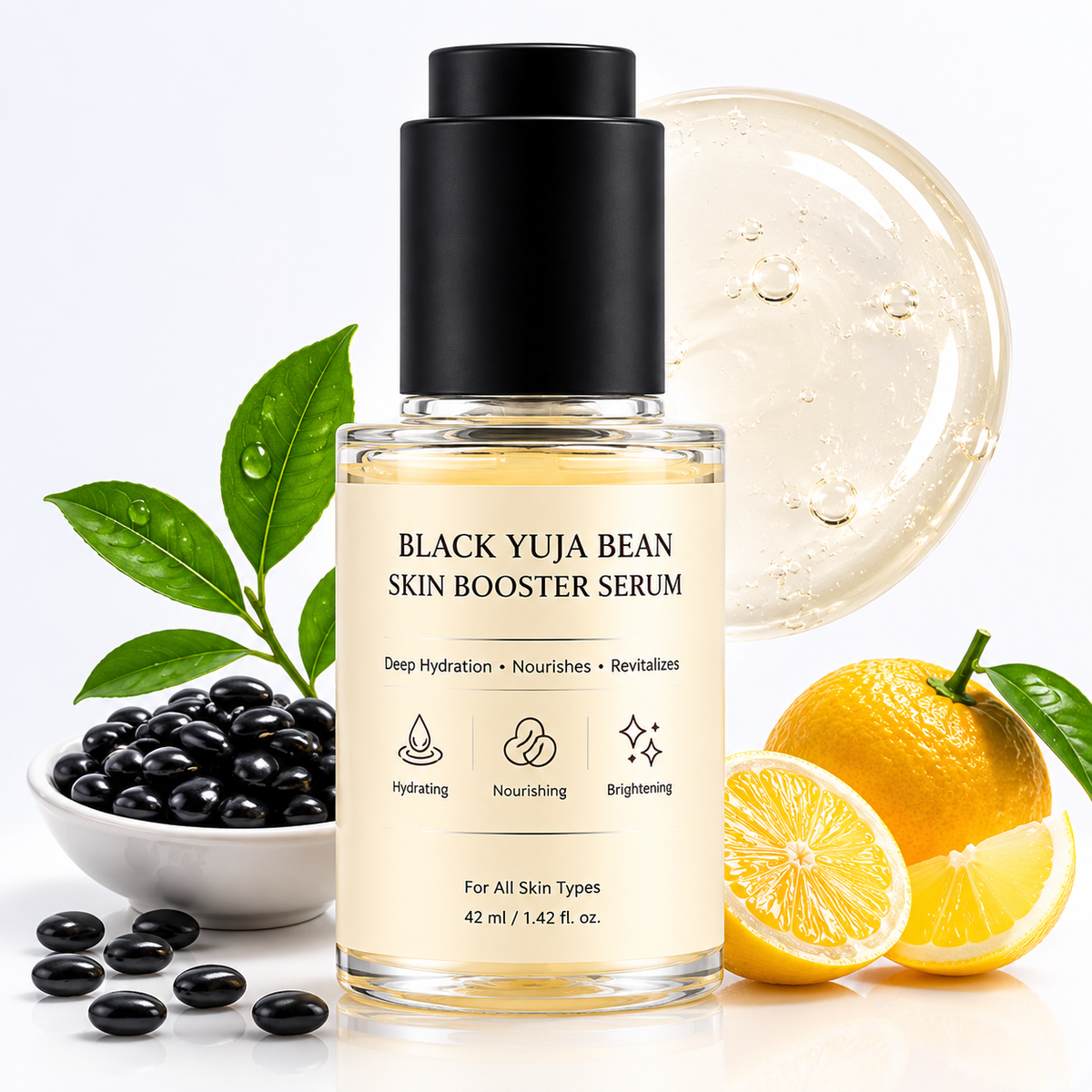 Daily Hydrating Skin Booster Serum with Yuja & Black Soybean – Lightweight Facial Care