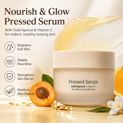 Gold Apricot Vitamin C Pressed Serum – Hydrating Radiance Care