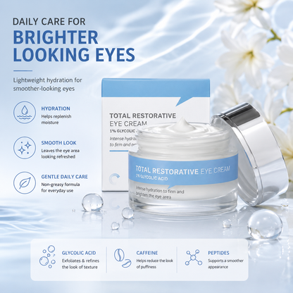 Restorative Eye Cream with Glycolic Acid – Hydrating & Smooth-Look Daily Care