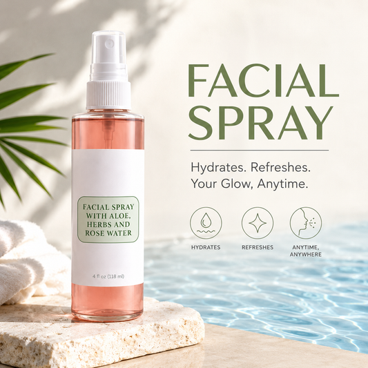 Hydrating Rose & Aloe Facial Spray Mist for All Skin Types